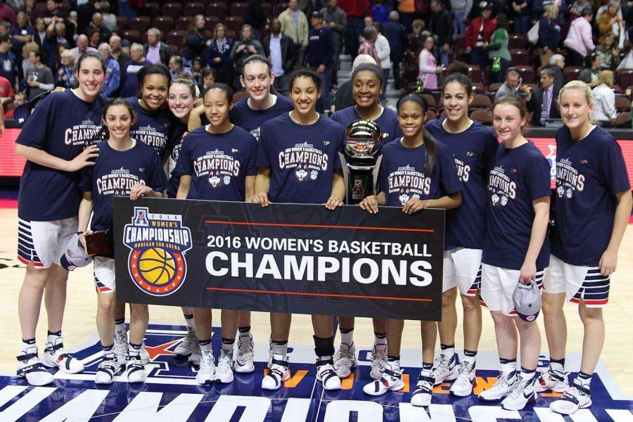 The UConn NCAA women national champions pose for a picture in celebration Tuesday, April 6.
Courtesy of theuconnblog.com