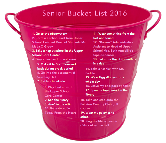 Senior Bucket List 2016
