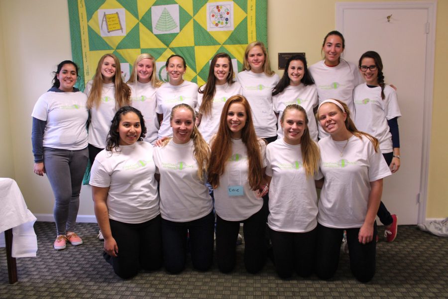 Convent of the Sacred Heart students Kirsten Parkinson, Daisy Flores, and Katherine Nail volunteered alongside Greenwich High School students at the November 1 Positively More workshop.
Courtesy of Katherine Nail 16