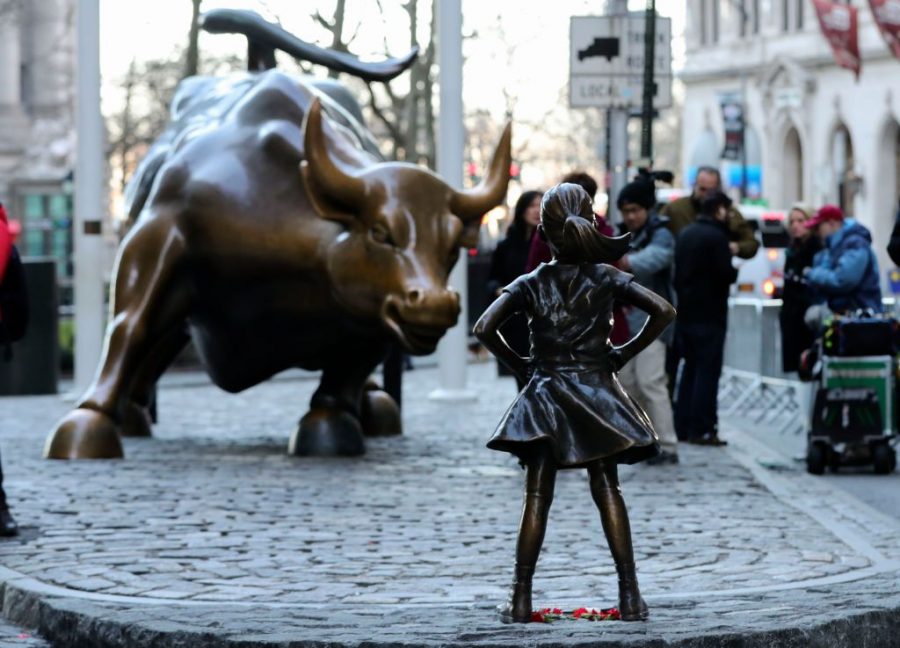 Fearless Girl statue faces the Wall Street bull in the Financial District.
Courtesy of fortune.com 