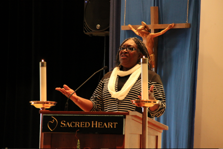 In addition to celebrating the legacy of Dr. Martin Luther King, Jr. with Convent of the Sacred Heart today, civil rights activist Ms. Lulu Westbrooks-Griffin shared the story of her unfair arrest in the segregated Southern society of 1963.
Gabby Giacomo '15