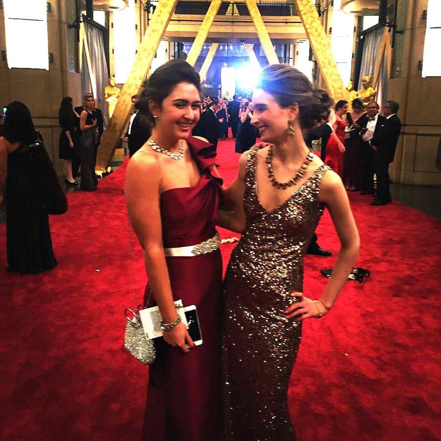 Senior Aggie Ryan walks the red carpet at the 88th annual Academy Awards with her sister Wilhelmina Ryan. Courtesy of Aggie Ryan 16
