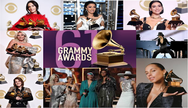 Women+shine+at+the+Sixty-first+Annual+Grammy+Awards