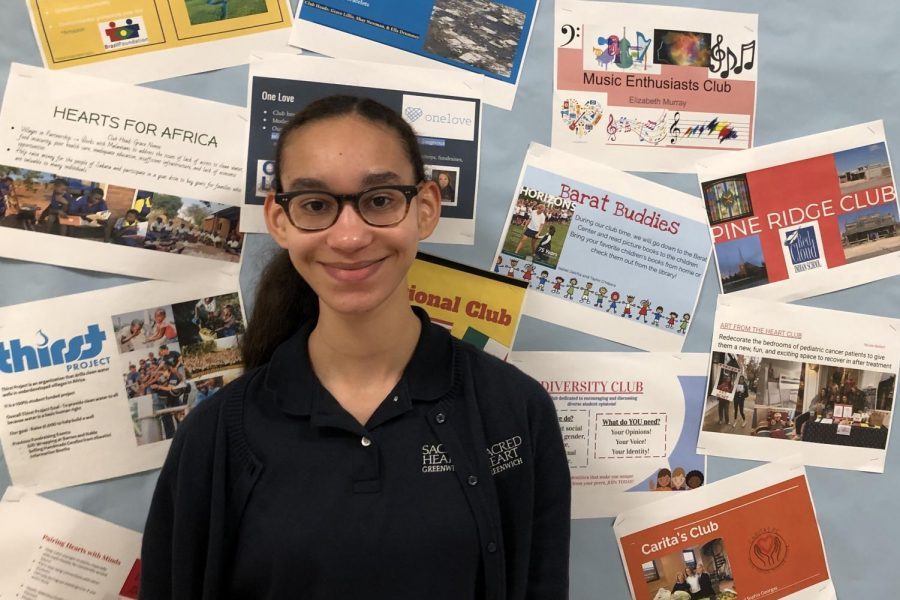 As the student leader of the Science Olympiad Team, Angélique Wheeler 22, looks to share her passion for science with the Upper School.  Leah Allen 22 