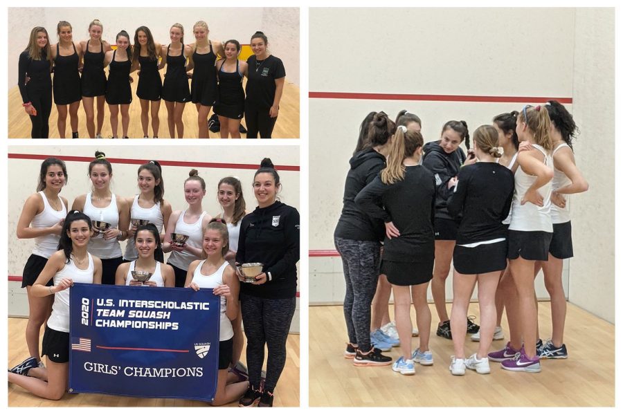 The Sacred Heart Greenwich Varsity A and Varsity B squash teams competed in championship tournaments this month. 