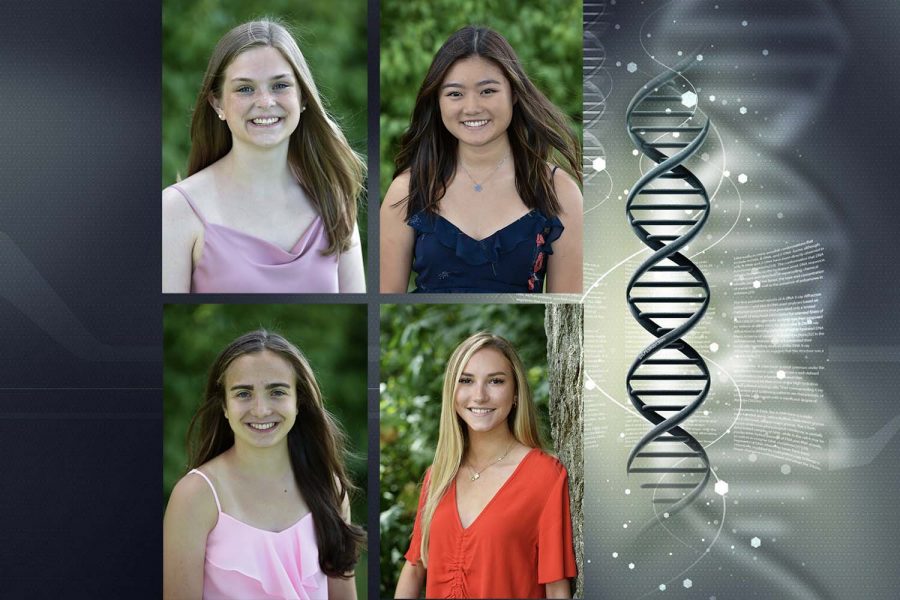 Gracie McDevitt ’20, Alexa Choy ’20, Elisa Howard 20, and Julie Drago ’20 plan to study on a pre-med track in college.  