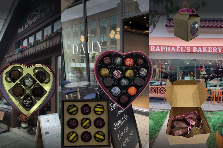 Many locations in Greenwich offer Valentines Day chocolates. 