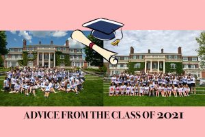 Members of the Class of 2021 offer college advice to the graduating seniors. 