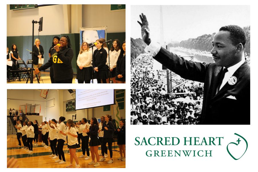 The Sacred Heart community comes together to celebrate and reflect on the legacy of Dr. Martin Luther King, Jr. through the annual prayer service. 