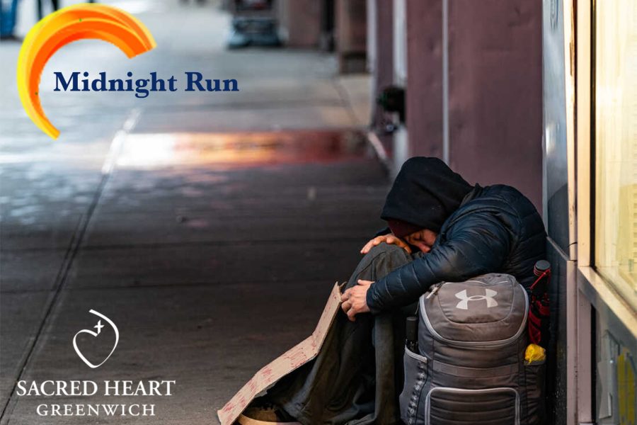 Sacred Heart Students collaborate with the Midnight Run organization in the Midnight Run club to help the homeless on the streets of New York City.