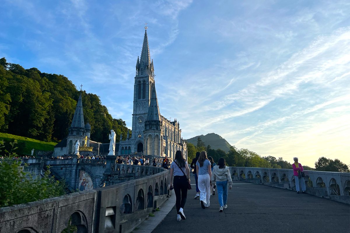 Sacred Heart students, alumnae, and faculty travel to Lourdes, France for the annual Ampleforth Pilgrimage.