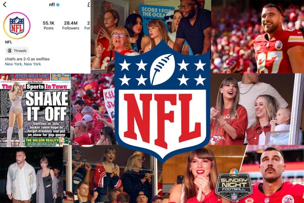 The NFL uses Taylor Swifts name and popularity to attract publicity and viewership.