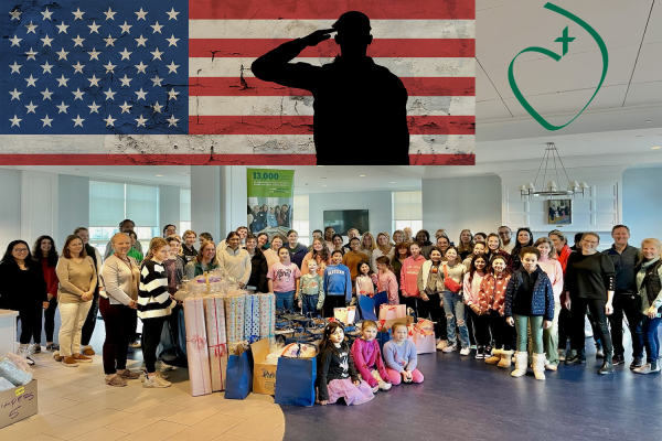 Sacred Heart students, faculty, and families honor veterans at the annual Community Day of Service.