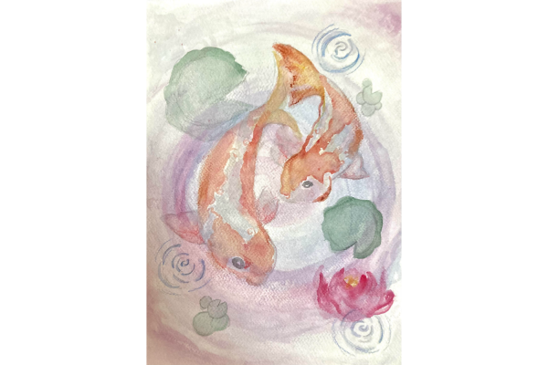 Art of the Week – “Koi Pond” – Frankie Hinton ’27