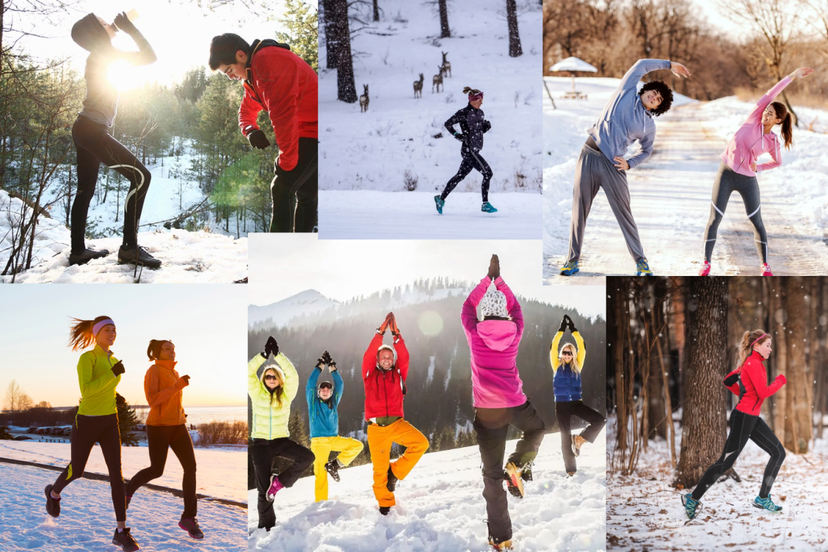 Outdoor exercise in the winter boosts physical and cognitive health.