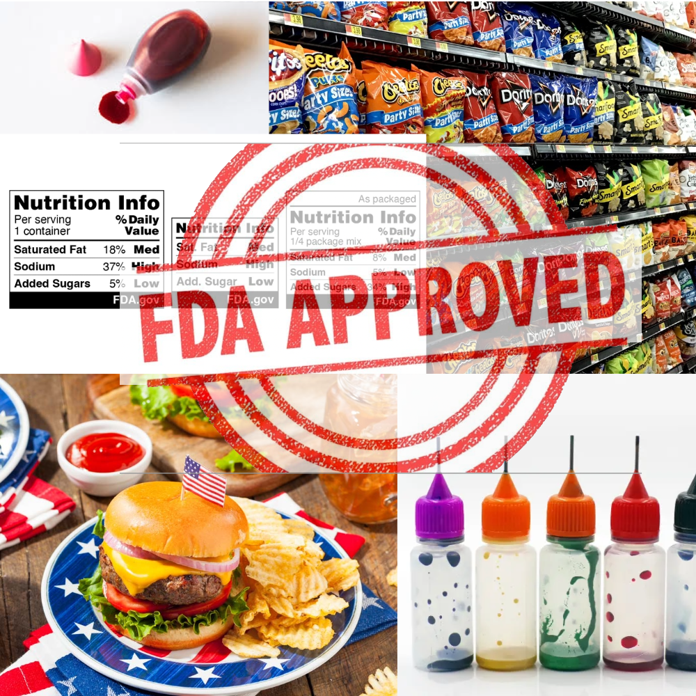 The FDA strives to limit overly processed foods with harmful additives in the US.