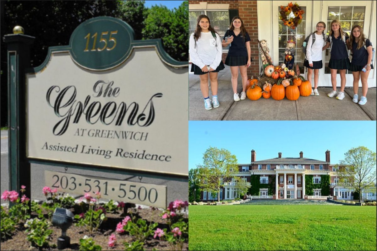 Sacred Heart Greenwich students partake in weekly visits to senior residents at The Greens of Greenwich.