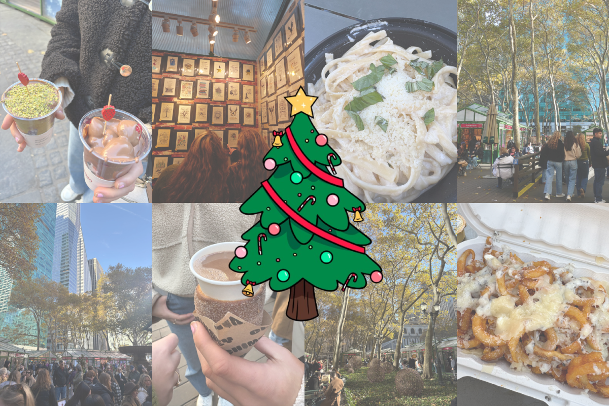 Bryant Park’s food vendors provide visitors with diverse snacks and drinks throughout the holiday season.